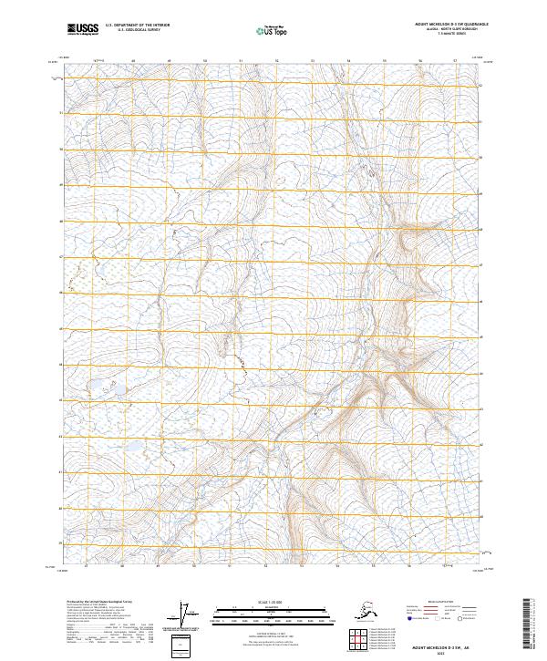 2023 Map of Mount Michelson D-3 SW, 2023 Print