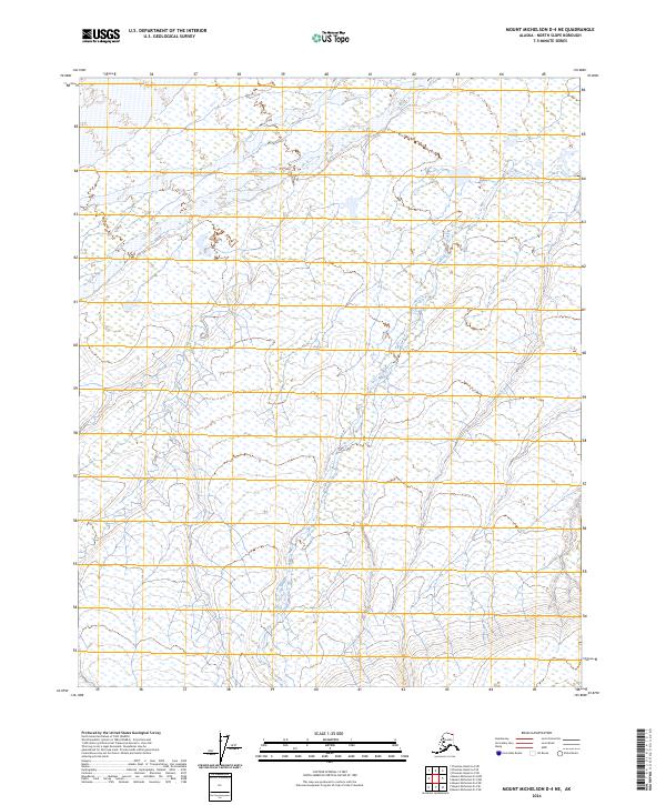 2024 Map of Mount Michelson D-4 NE, 2024 Print