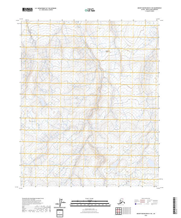 2024 Map of Mount Michelson D-4 SE, 2024 Print