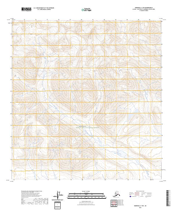 2023 Map of Nabesna A-1 SW, 2023 Print