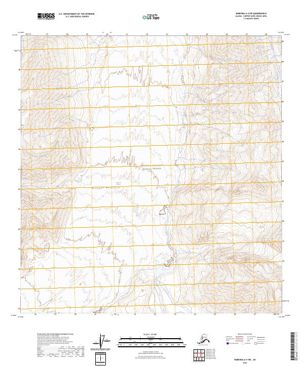 2023 Map of Nabesna A-4 SW, 2023 Print