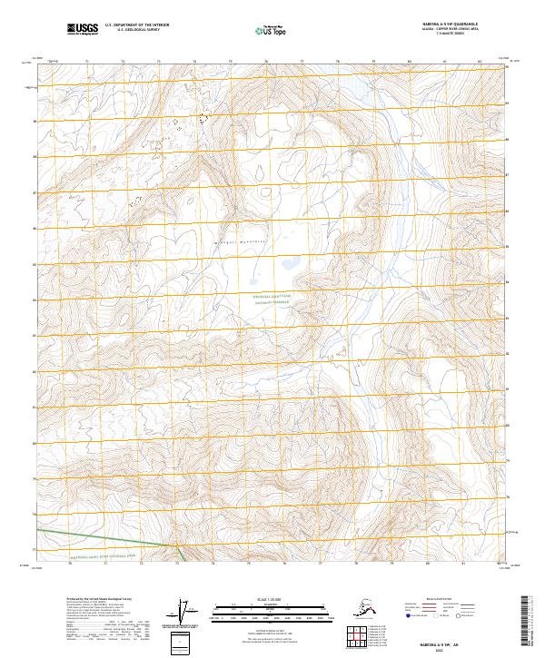 2023 Map of Nabesna A-5 SW, 2023 Print