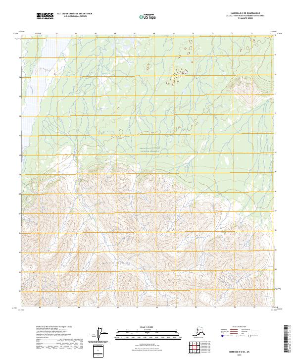 2023 Map of Nabesna B-2 SE, 2023 Print