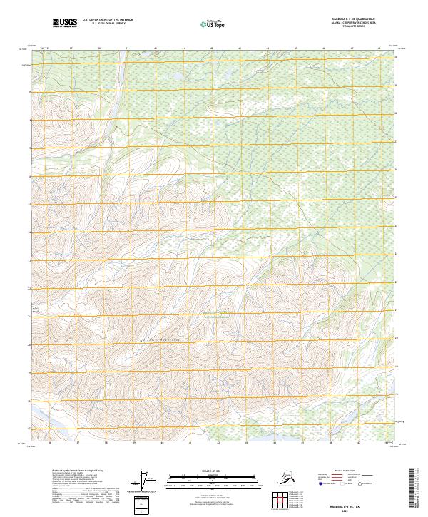 USGS Topographic Map – Nabesna B-3 NE