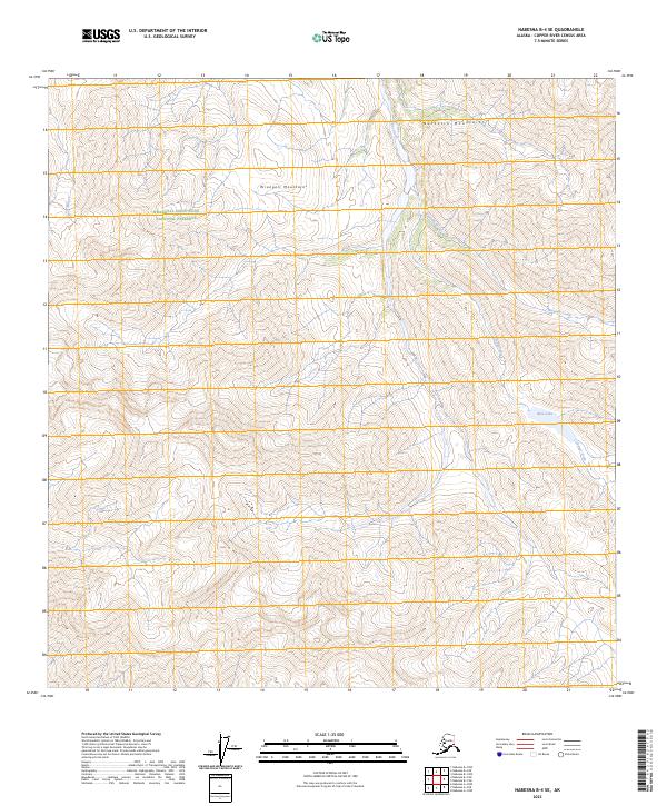 USGS Topographic Map – Nabesna B-4 SE