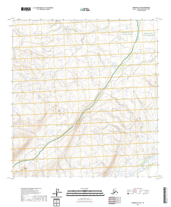 2023 Map of Nabesna B-6 NW, 2023 Print