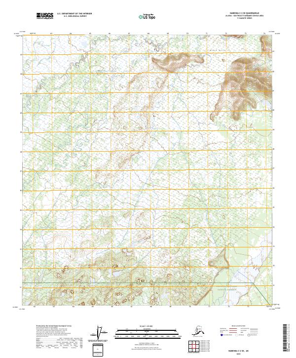 2023 Map of Nabesna C-2 SE, 2023 Print