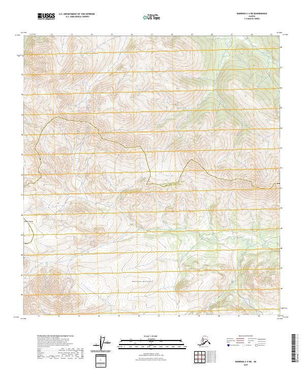 2023 Map of Nabesna C-4 NE, 2023 Print