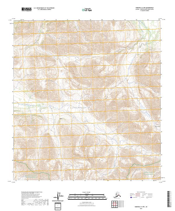 2023 Map of Nabesna C-5 NW, 2023 Print
