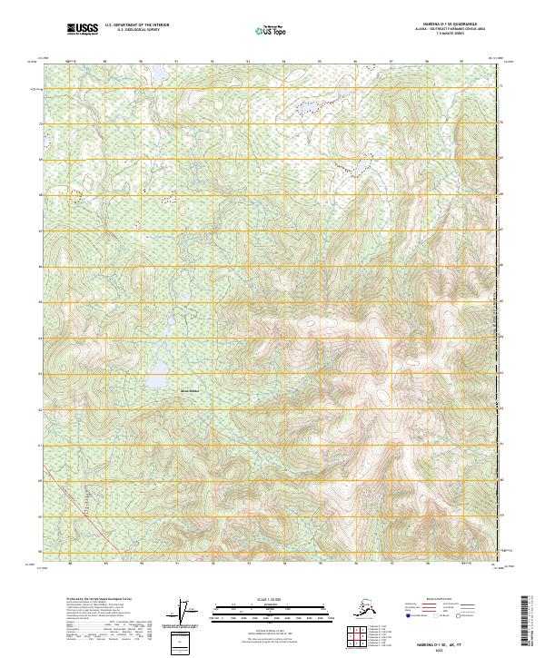 2023 Map of Nabesna D-1 SE, 2023 Print