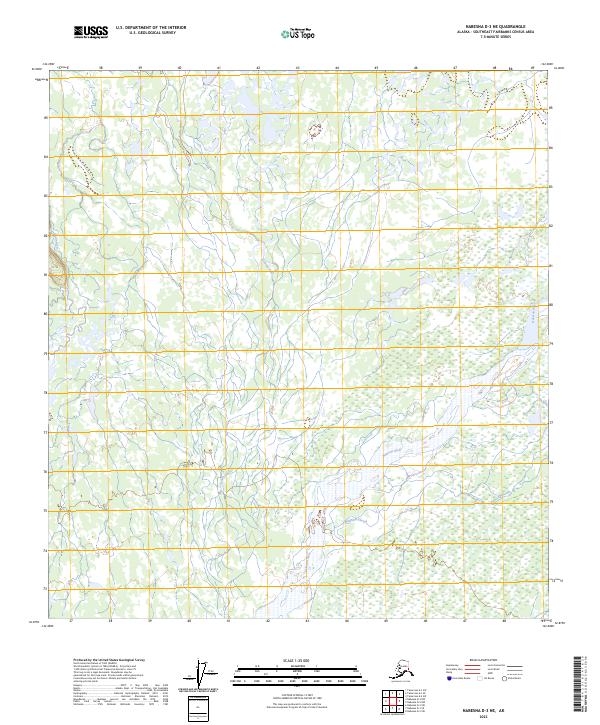 2023 Map of Nabesna D-3 NE, 2023 Print