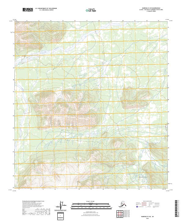 2023 Map of Nabesna D-4 SE, 2023 Print