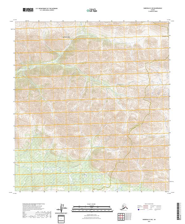 2023 Map of Nabesna D-5 NE, 2023 Print