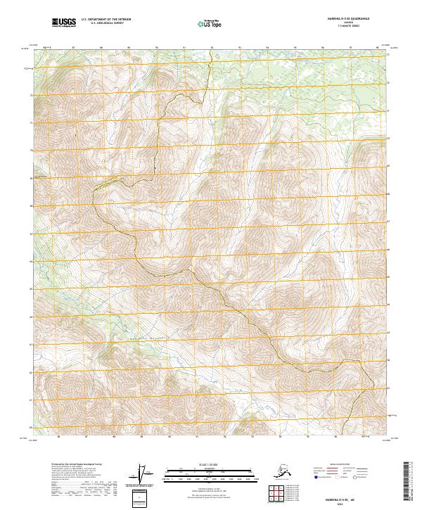 2023 Map of Nabesna D-5 SE, 2023 Print