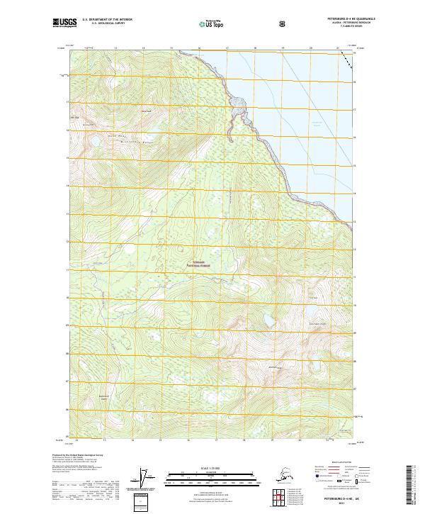 USGS Topographic Map – Petersburg D-4 NE