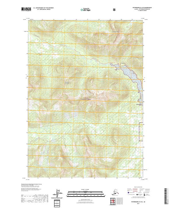 USGS Topographic Map – Petersburg D-4 SE