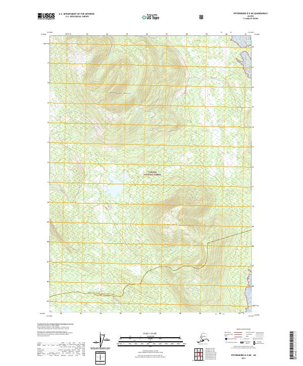 USGS Topographic Map – Petersburg D-5 NE