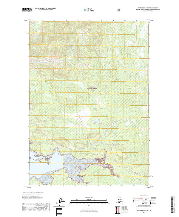 USGS Topographic Map – Petersburg D-6 NE