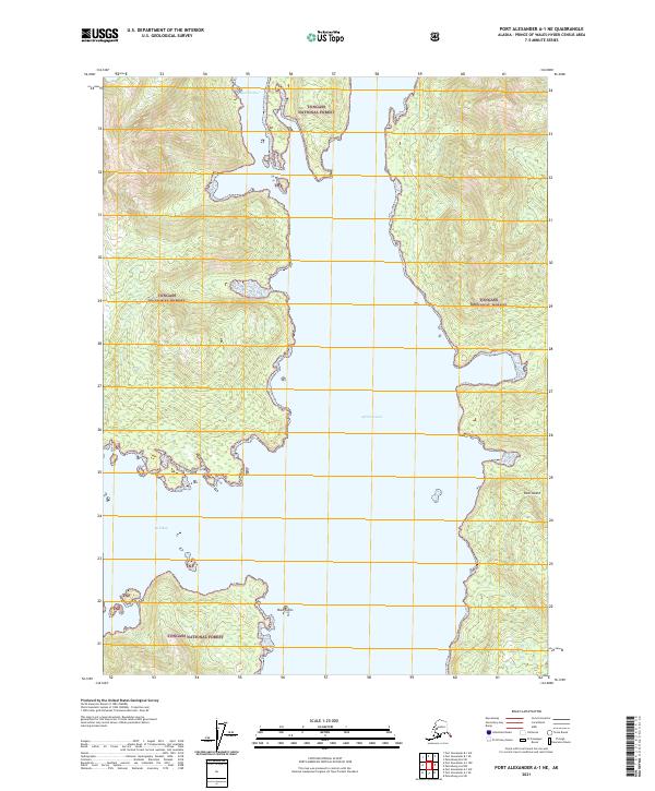 USGS Topographic Map – Port Alexander A-1 NE