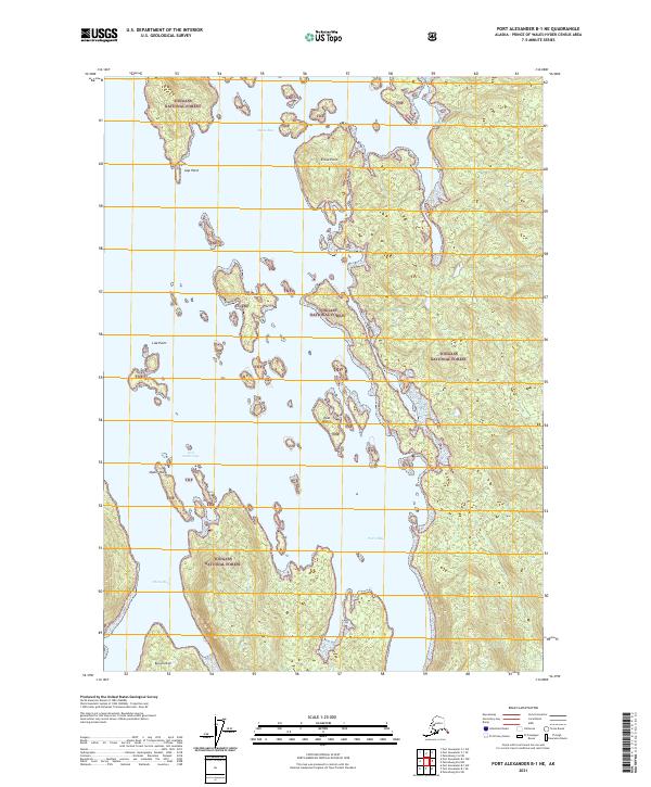 USGS Topographic Map – Port Alexander B-1 NE