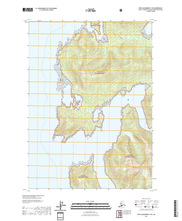 USGS Topographic Map – Port Alexander B-1 SW