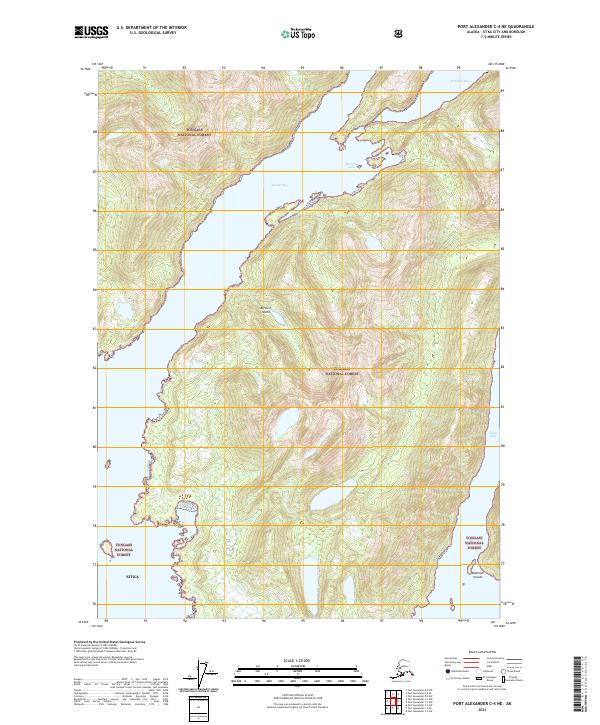 USGS Topographic Map – Port Alexander C-4 NE