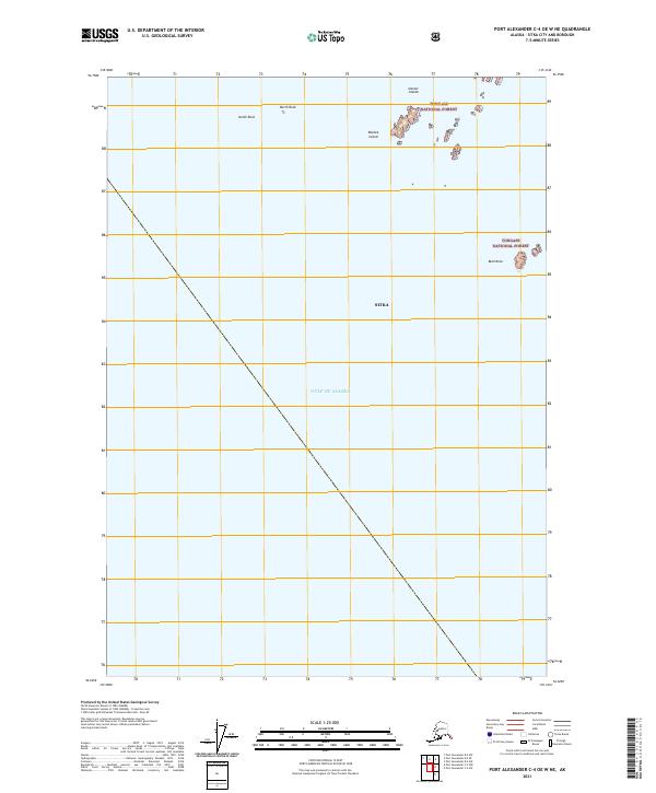 2021 Map of Port Alexander C-4 OE W NE, 2021 Print