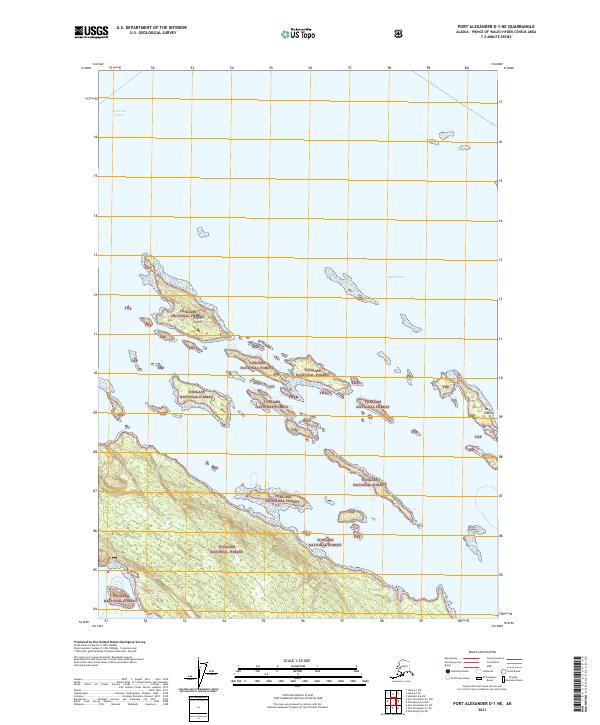 USGS Topographic Map – Port Alexander D-1 NE