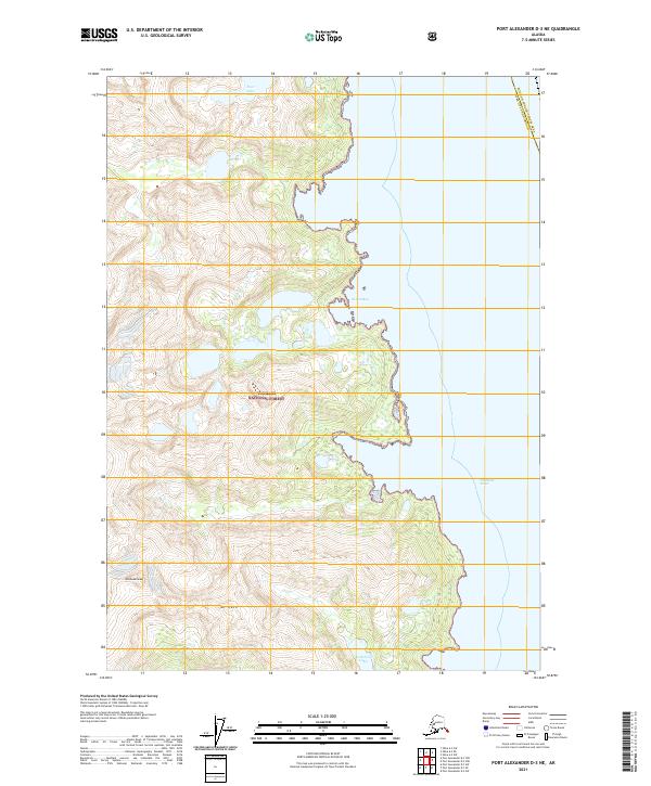 USGS Topographic Map – Port Alexander D-3 NE