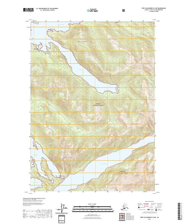 USGS Topographic Map – Port Alexander D-4 NW