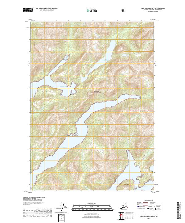 USGS Topographic Map – Port Alexander D-4 SE
