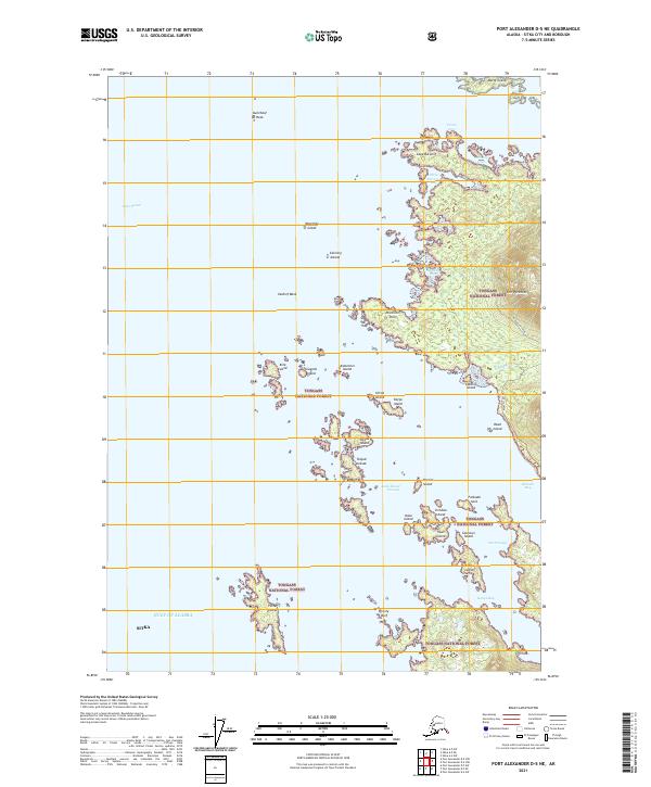 USGS Topographic Map – Port Alexander D-5 NE