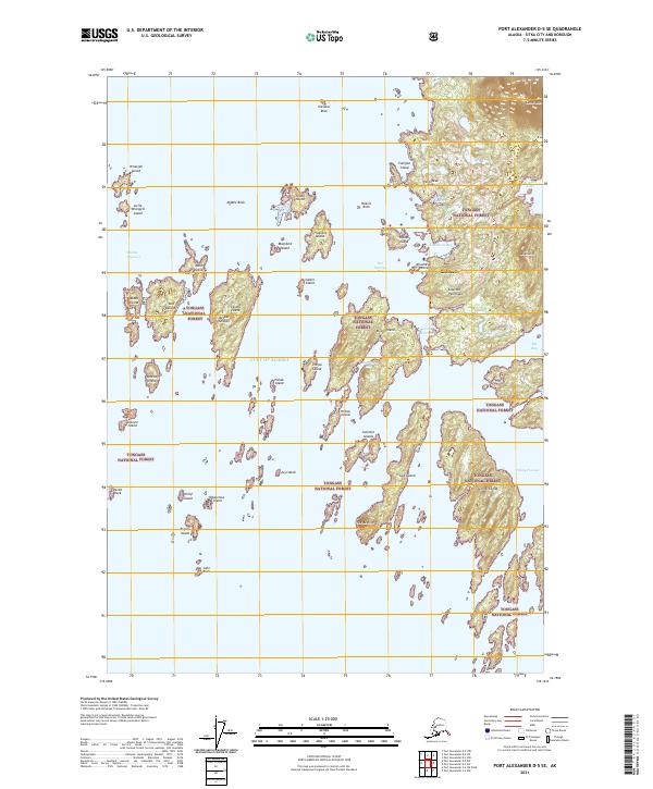 USGS Topographic Map – Port Alexander D-5 SE