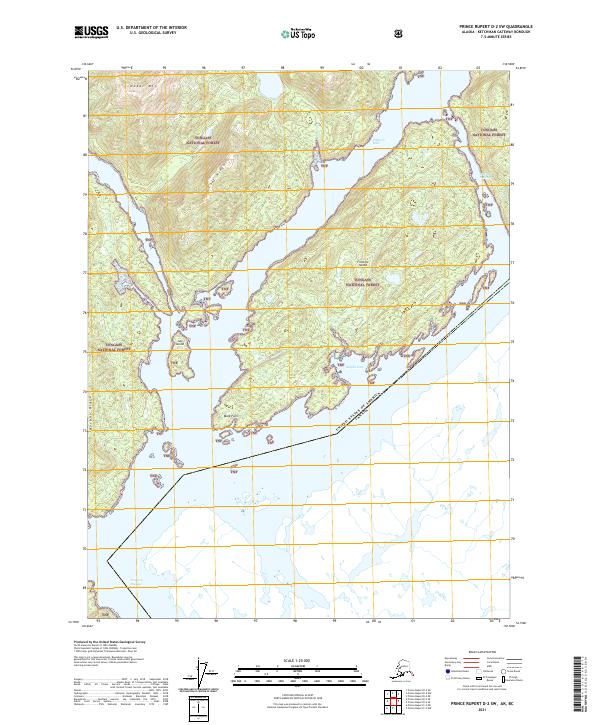 USGS Topographic Map – Prince Rupert D-2 SW