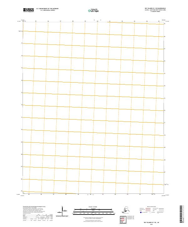 2021 Map of Rat Islands D-1 SE, 2021 Print