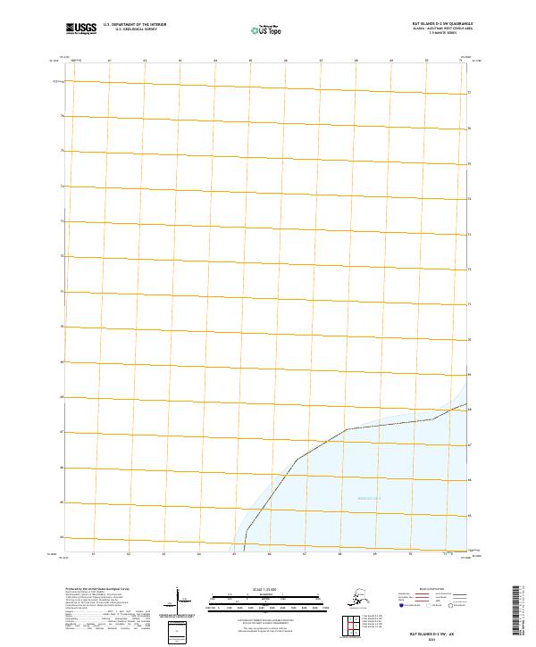 2021 Map of Rat Islands D-2 SW, 2021 Print