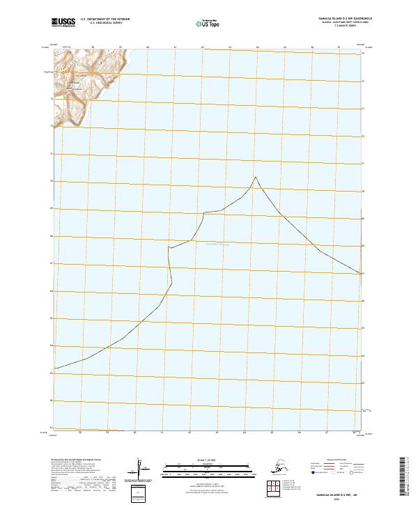 2021 Map of Samalga Island D-2 NW, 2021 Print