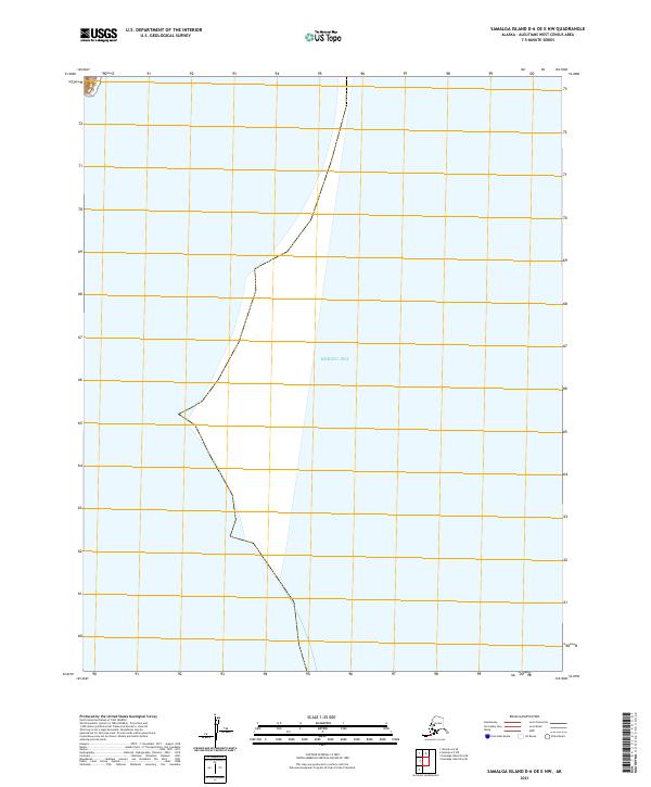 2021 Map of Samalga Island D-6 OE E NW, 2021 Print
