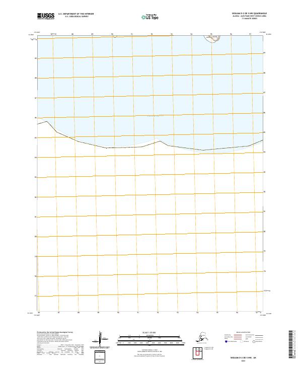2021 Map of Seguam D-2 OE S NW, 2021 Print