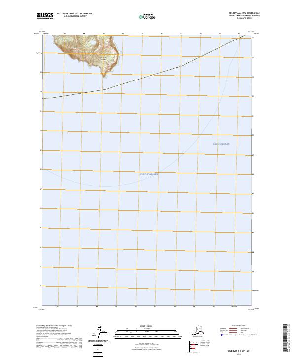 2024 Map of Seldovia A-4 SW, 2024 Print