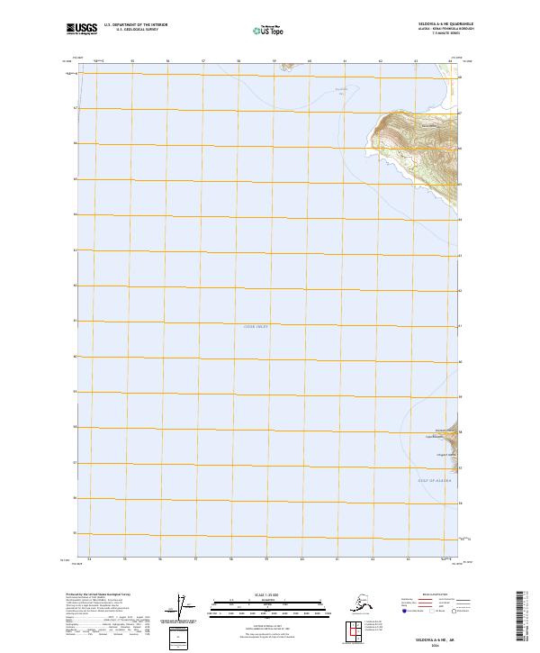 USGS Topographic Map – Seldovia A-6 NE