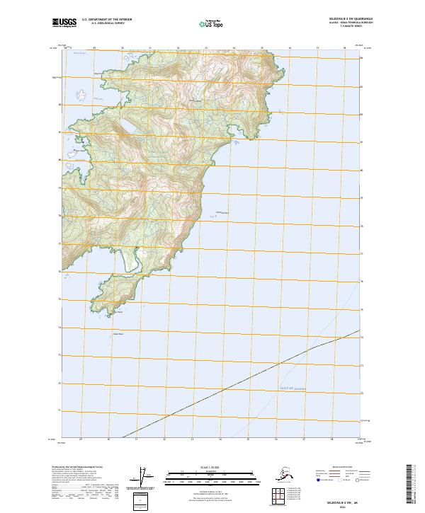 USGS Topographic Map – Seldovia B-2 SW