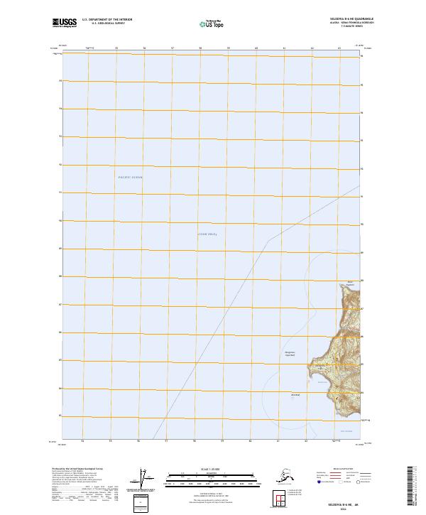 USGS Topographic Map – Seldovia B-6 NE
