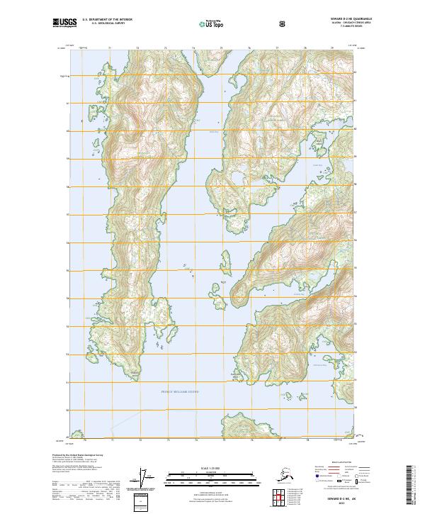 USGS Topographic Map – Seward D-2 NE