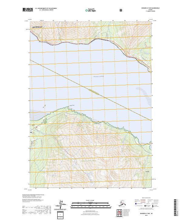 USGS Topographic Map – Seward D-7 NW