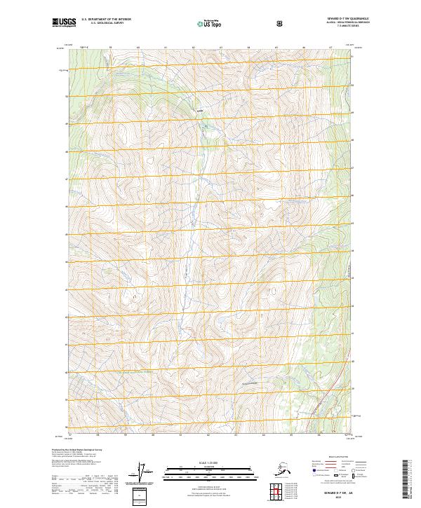 USGS Topographic Map – Seward D-7 SW