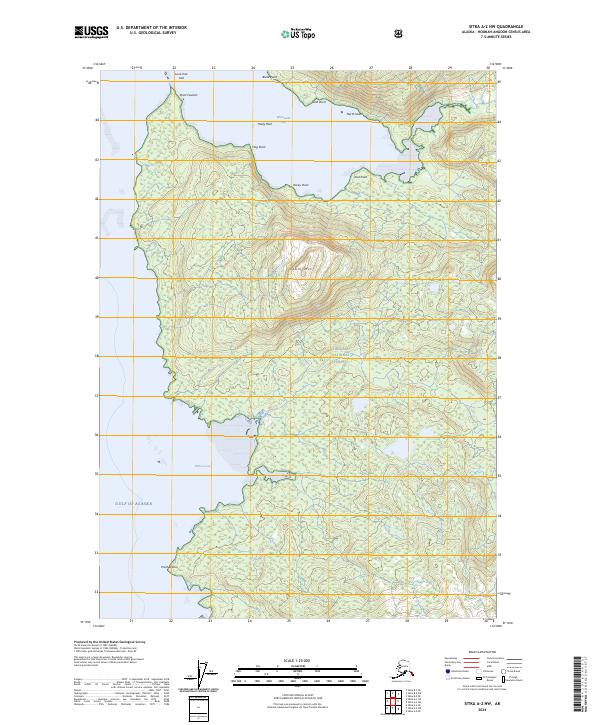 USGS Topographic Map – Sitka A-2 NW
