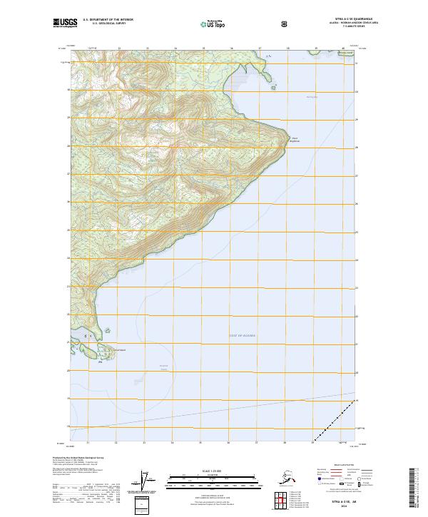 USGS Topographic Map – Sitka A-2 SE