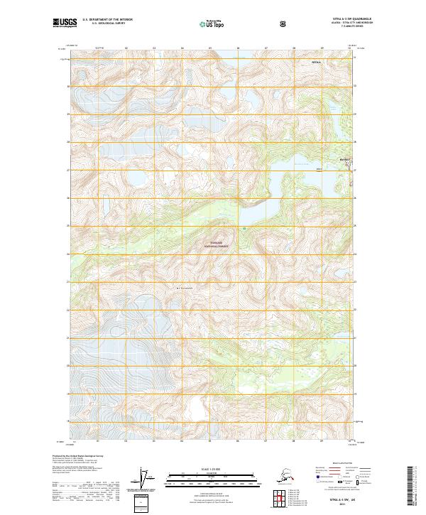 USGS Topographic Map – Sitka A-3 SW