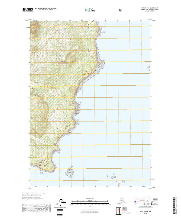 USGS Topographic Map – Sitka A-5 SW